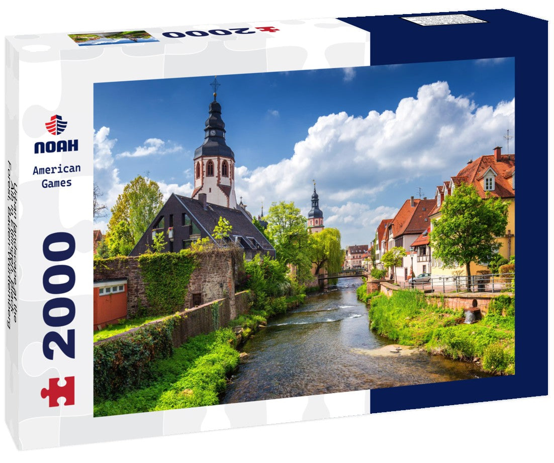 Urban landscape at the Alb in Ettlingen, Black Forest, Baden-Württemberg, Germany, Europe 2000pc Puzzle
