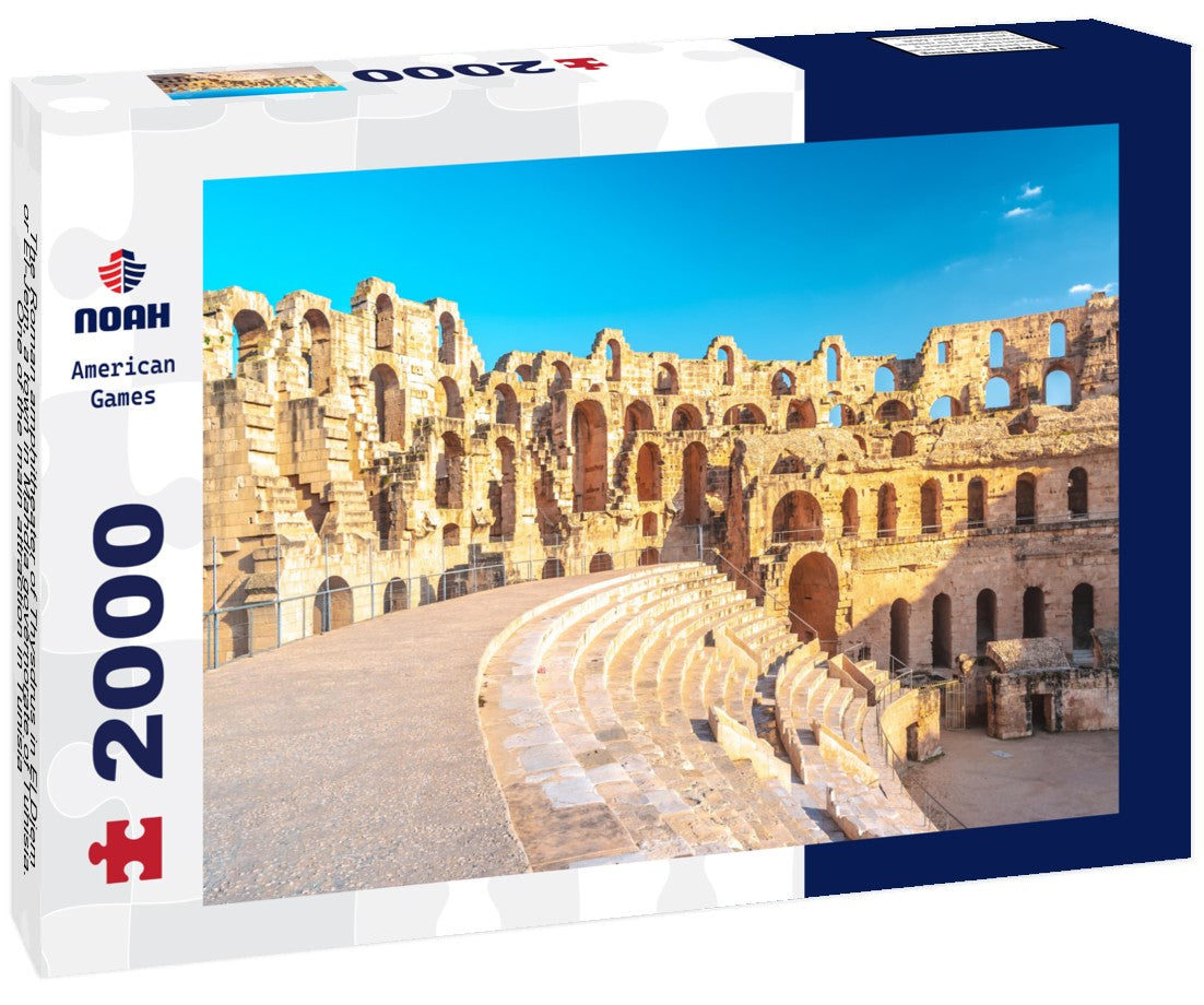 The Roman amphitheater of Thysdrus in El Djem or El-Jem, a town in Mahdia governorate of Tunisia. One of the main attraction in Tunisia 2000pc Puzzle