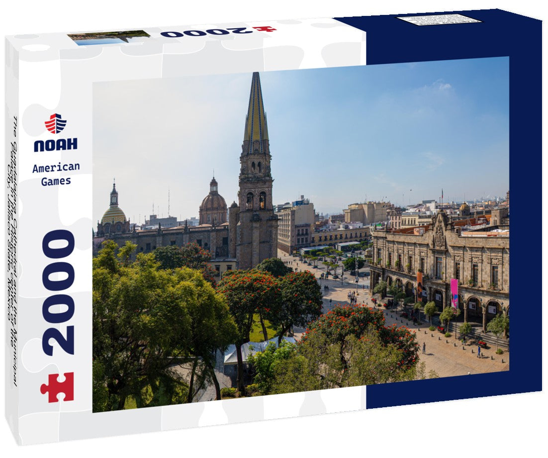 The Guadalajara Cathedral and the Municipal Palace in the Historic center of the City, Jalisco State, Mexico 2000pc Puzzle