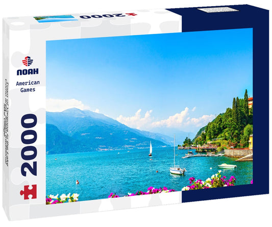 Noah Jigsaw Puzzle Town of Varenna in the Lake Como area. Italian traditional lake village 2000 pieces