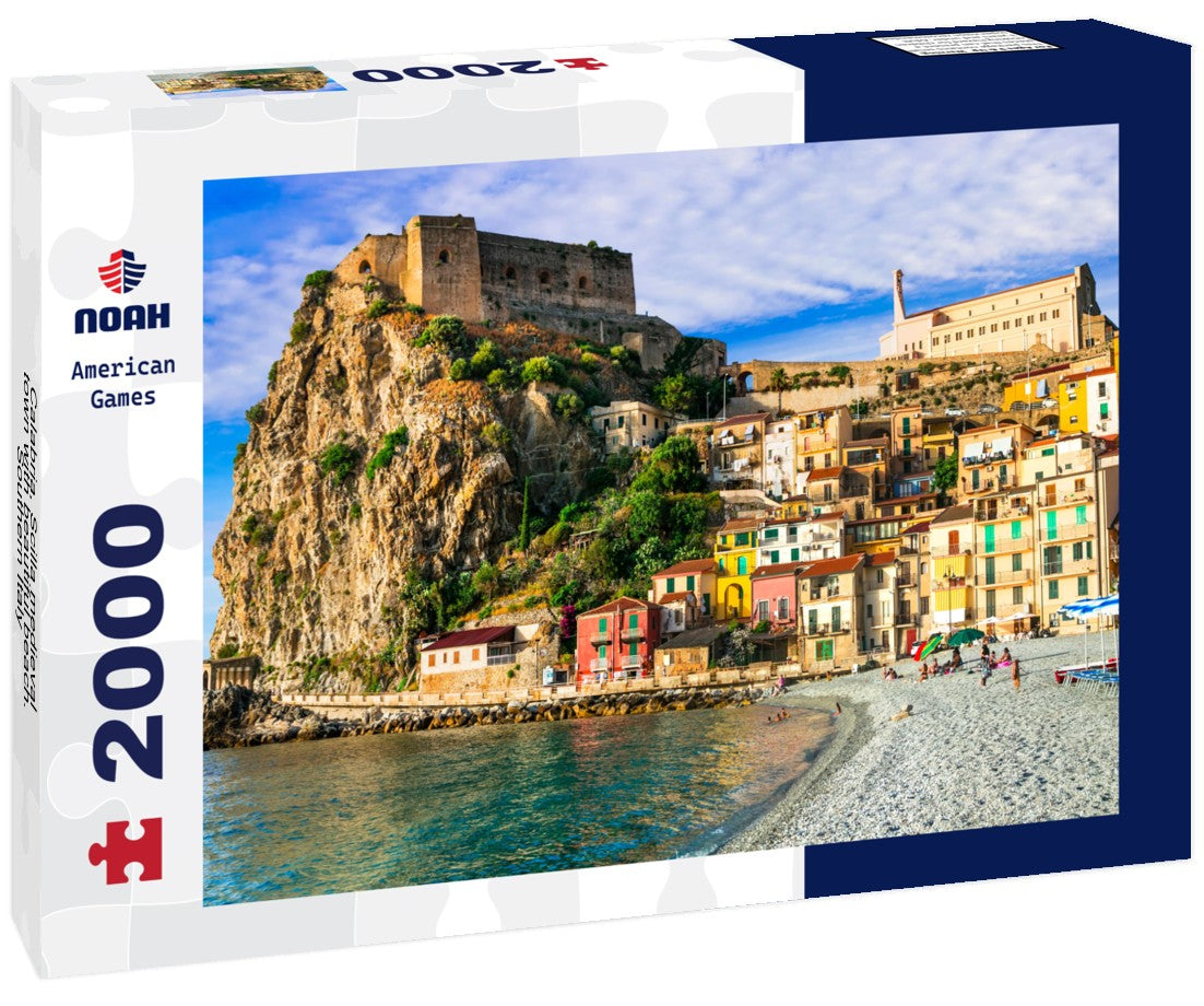 Calabria, Scilla medieval town with beautiful beach. Southern Italy 2000pc Puzzle