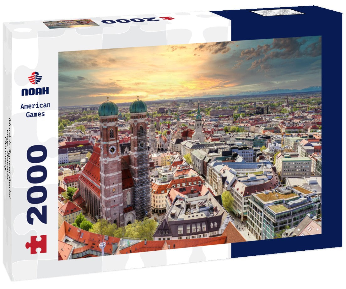 Munich Sunset Aerial view, Bavaria - Germany 2000pc Puzzle