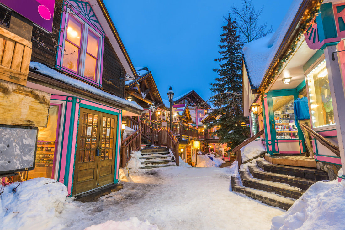 Breckenridge, Colorado, USA downtown streets at dusk in winter with holiday lights 2000pc Puzzle