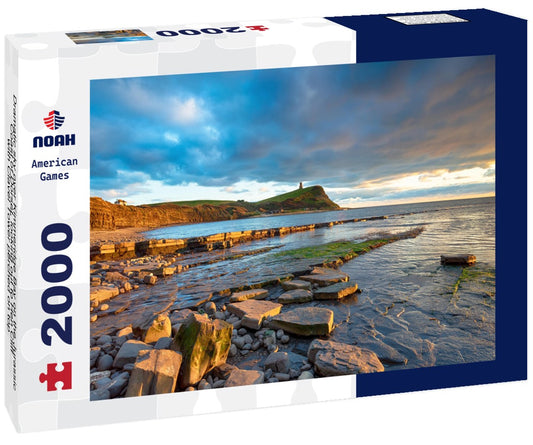 Noah Jigsaw Puzzle Dramatic sky over Kimmeridge Bay on the Jurassic Coast of Dorset, looking out to Hen Cliff with Clavel Tower perched on top 2000 pieces