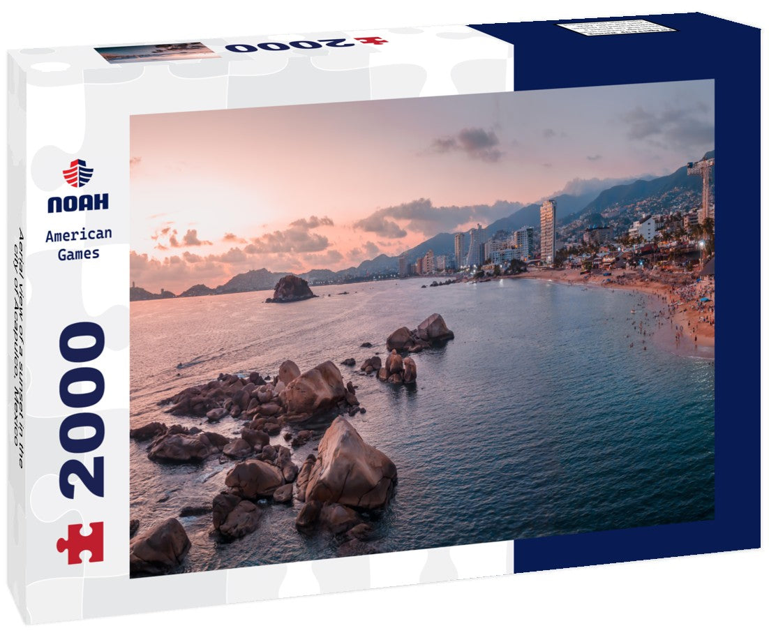 Aerial view of a sunset in the city of Acapulco, Mexico 2000pc Puzzle