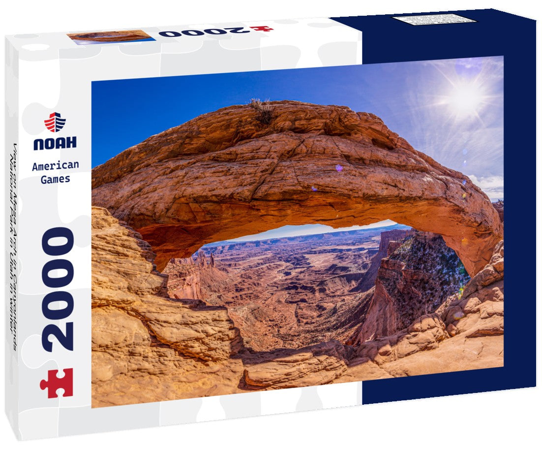 Noah Jigsaw Puzzle View on Mesa Arch in Canyonlands National Park in Utah in winter 2000 pieces