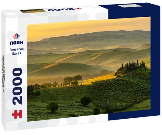 Noah Jigsaw Puzzle Tuscany - landscape panorama, hills and meadow, Tuscany - Italy 2000 pieces