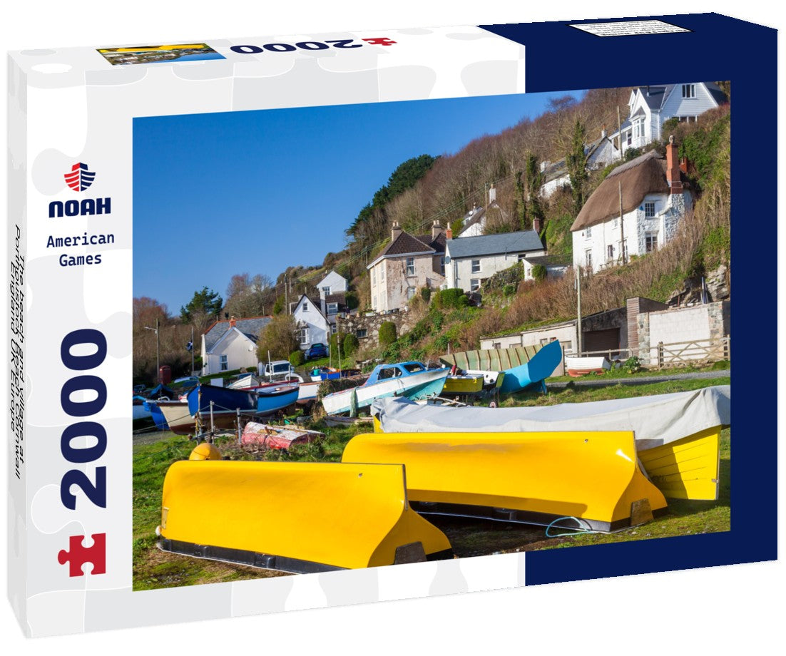 The beach and village at Porthoustock Beach Cornwall England UK Europe 2000pc Puzzle