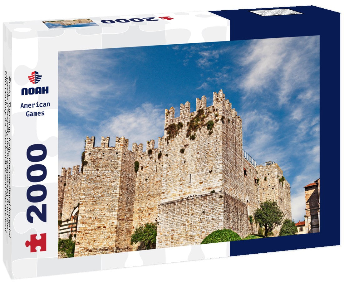 Prato, Tuscany, Italy: the medieval imperial castle (Castello dell'Imperatore) from the 13th century for Frederick II and the ancient church of Santa Maria delle Carceri 2000pc Puzzle