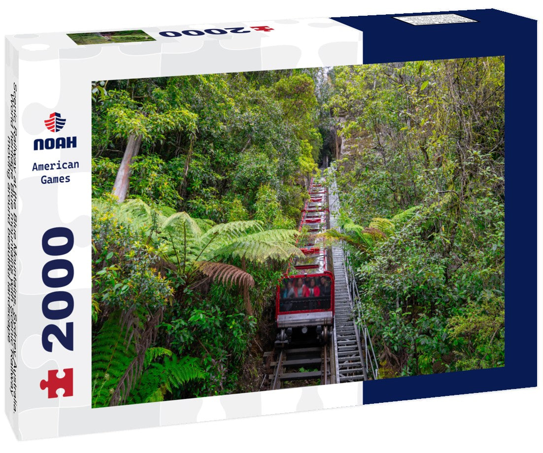 Scenic Railway at the Blue Mountains, Sydney Australia. World heritage Blue mountains with Scenic Railway moving around beautiful landscape 2000pc Puzzle