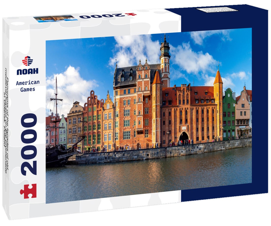 the facades of old medieval houses on the promenade in Gdansk. Poland 2000pc Puzzle