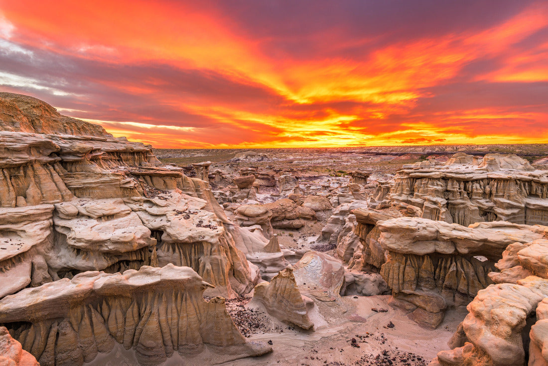 Bisti/De-Na-Zin Wilderness, New Mexico, USA at Valley of Dreams after sunset 2000pc Puzzle