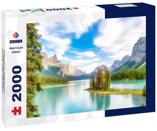 Noah Jigsaw Puzzle Spirit Island, Maligne Lake, Jasper National Park, Canada. Idyllic landscape 2000 pieces