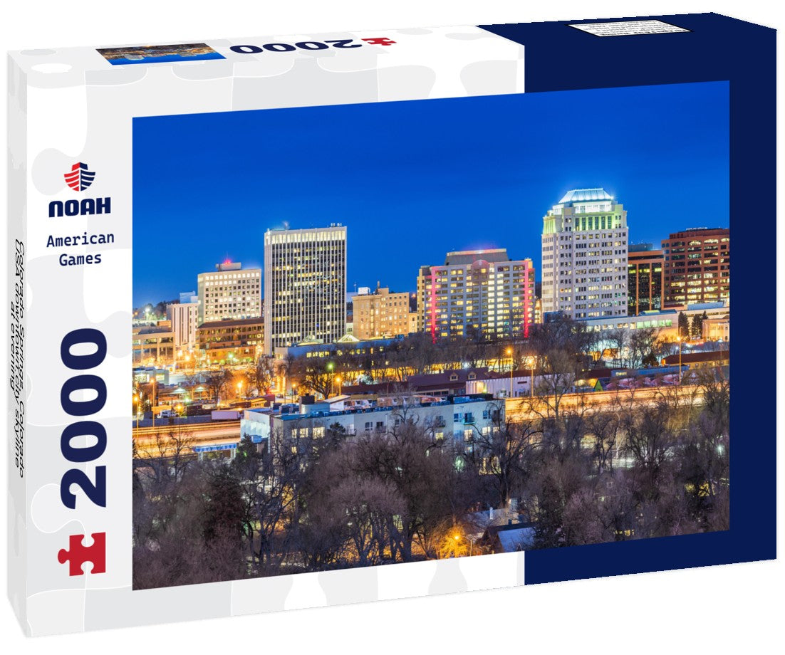 Colorado Springs, Colorado, USA downtown city skyline at evening 2000pc Puzzle