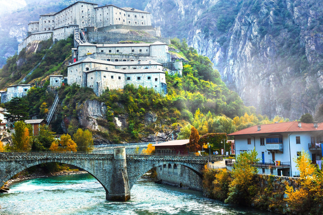 Bard Fortress (Castle) or Castello di Bard - beautiful medieval castle in the Aosta Valley. Northern Italy 2000pc Puzzle
