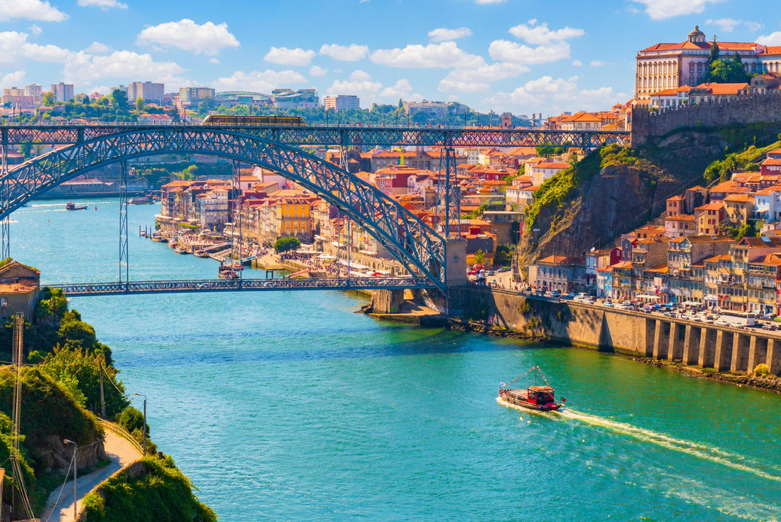 picturesque, colorful view of the old town of Porto, Portugal with the Ponte Dom Luis bridge over the Douro River 2000pc Puzzle