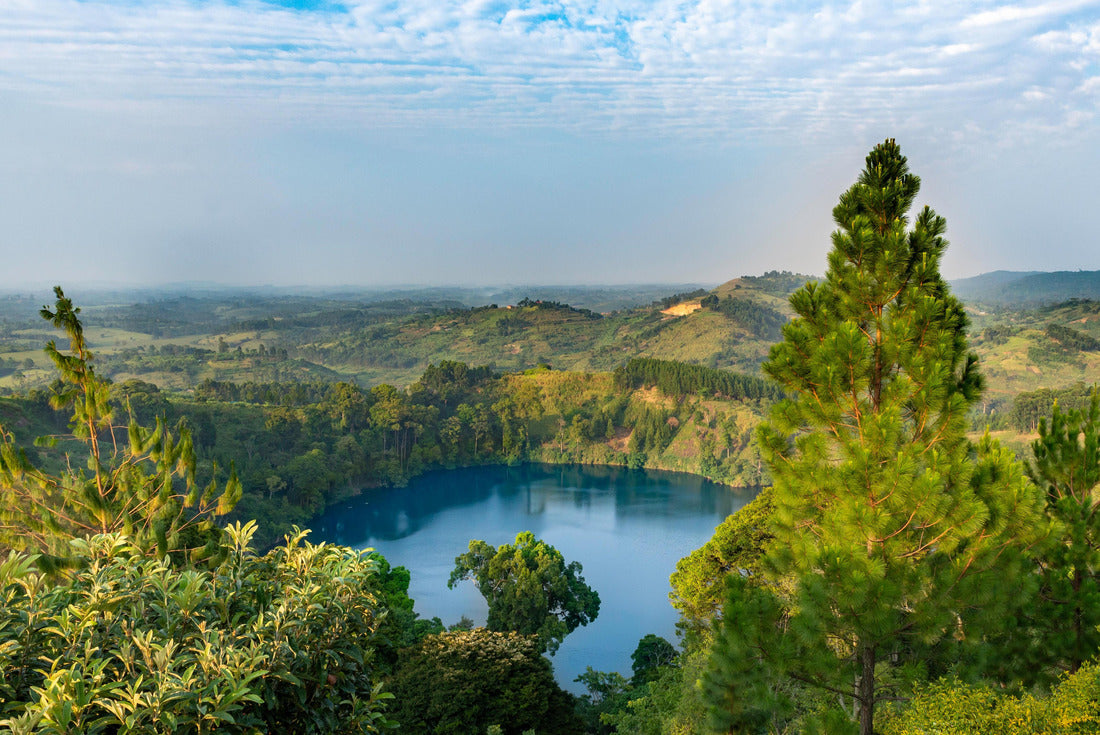 Noah Jigsaw Puzzle A beautiful sight of a crater lake in a volcanic crater, Uganda 2000 pieces
