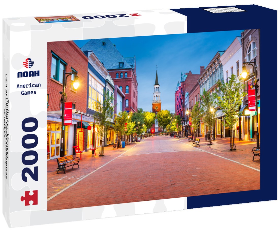 Burlington, Vermont, USA at Church Street Marketplace at twilight 2000pc Puzzle