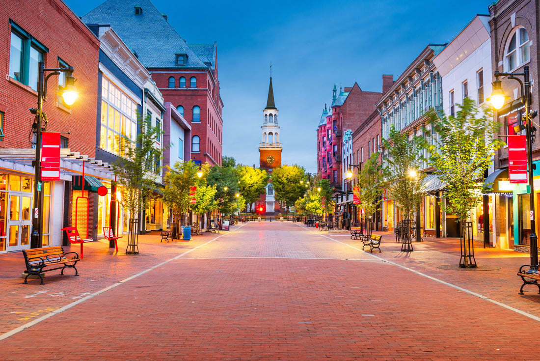 Burlington, Vermont, USA at Church Street Marketplace at twilight 2000pc Puzzle