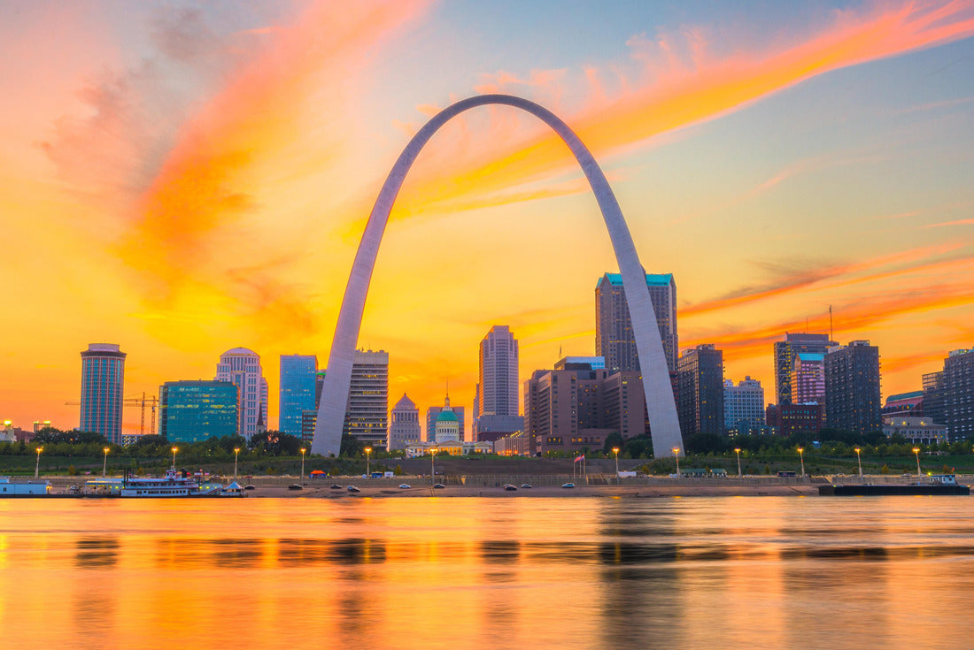 St. Louis, Missouri, USA downtown cityscape on the Mississippi River at twilight 2000pc Puzzle
