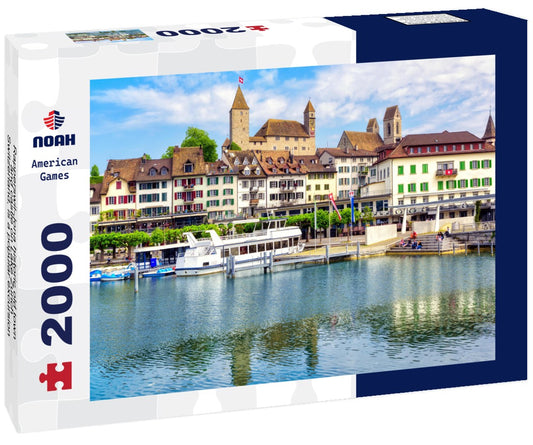 Noah Jigsaw Puzzle Rapperswil-Jona historic old town and castle on Lake Zurich, Switzerland, is a popular excursion destination from Zurich 2000 pieces