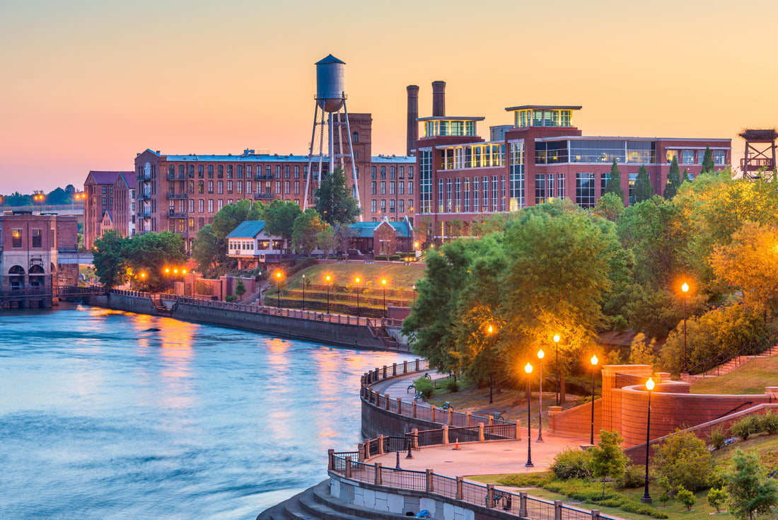 Columbus, Georgia, USA downtown skyline on the Chattahochee River at dusk 2000pc Puzzle