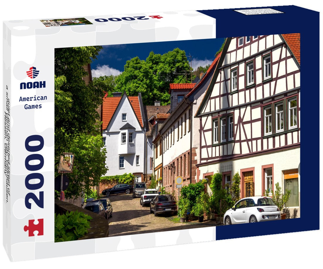 quiet and deserted street of a small German city. Gelnhausen. Hessen, Germany 2000pc Puzzle