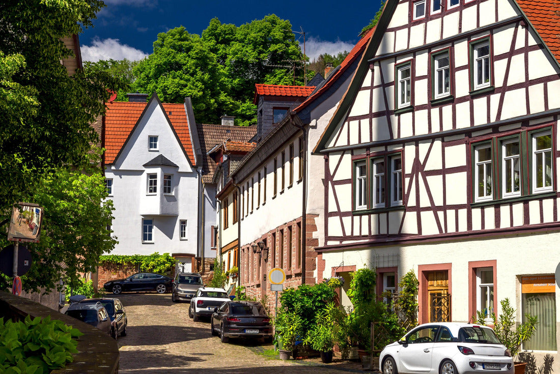 quiet and deserted street of a small German city. Gelnhausen. Hessen, Germany 2000pc Puzzle