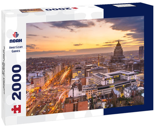 Noah Jigsaw Puzzle Brussels, Belgium Cityscape at the Palais de Justice at dusk 2000 pieces