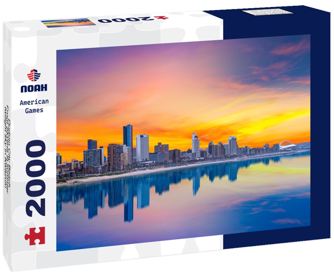 Noah Jigsaw Puzzle Durban City Beach-Front Skyline in summer twilight sky in Kwazulu-Natal South Africa 2000 pieces