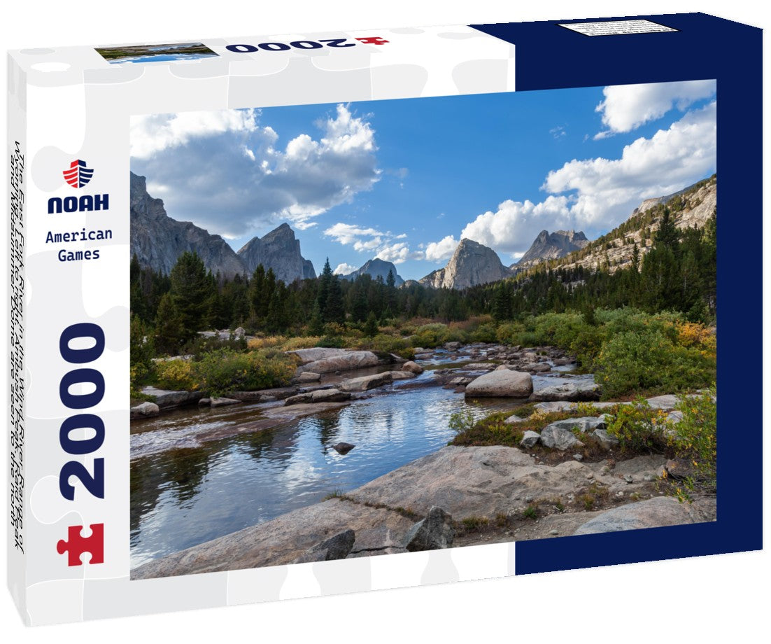 The East Fork River in the Wind River Range of Wyoming. Left to right, Ambush Peak, Raid Peak and Midsummer Dome are seen to the north 2000pc Puzzle