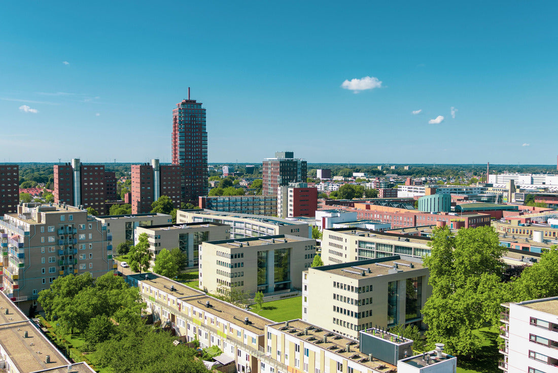Skyline of Enschede (Overijssel, Netherlands) in summer 2000pc Puzzle