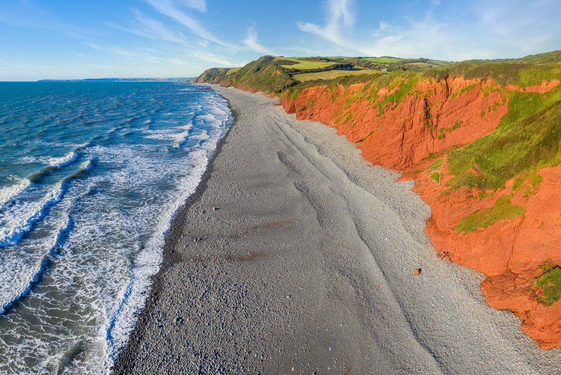 Peppercombe beach, North Devon. The red cliffs are an unusual feature of the North Devon Coastline 2000pc Puzzle