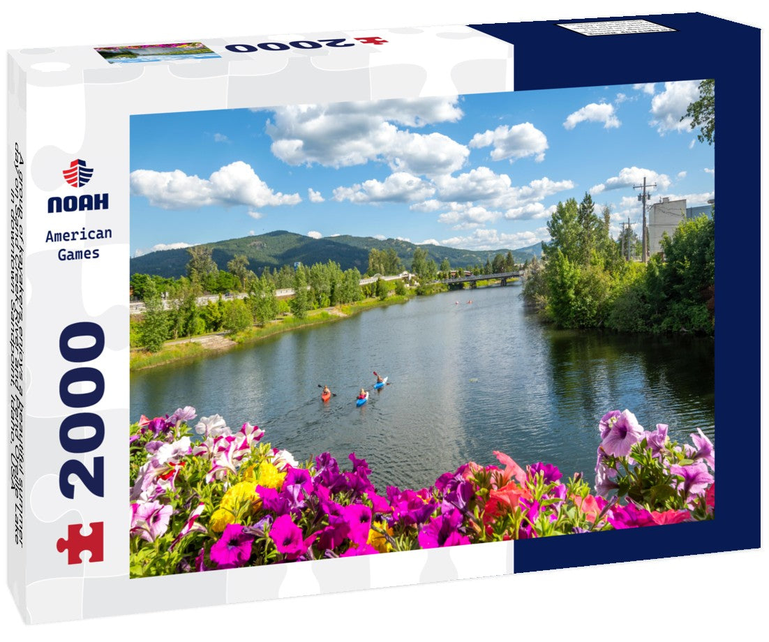 Noah Jigsaw Puzzle A group of kayakers enjoys a beautiful summer day on Sand Creek River and Pend Oreille Lake in downtown Sandpoint, Idaho, USA 2000 pieces