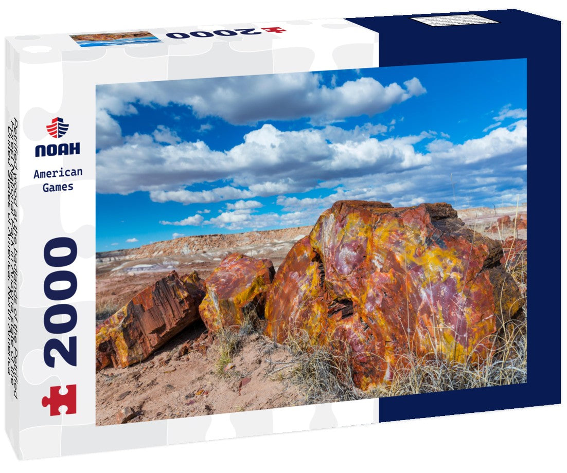 Noah Jigsaw Puzzle Petrified wood at the badlands of the Petrified Forest National Park in Arizona state of the United States of America, North America 2000 pieces