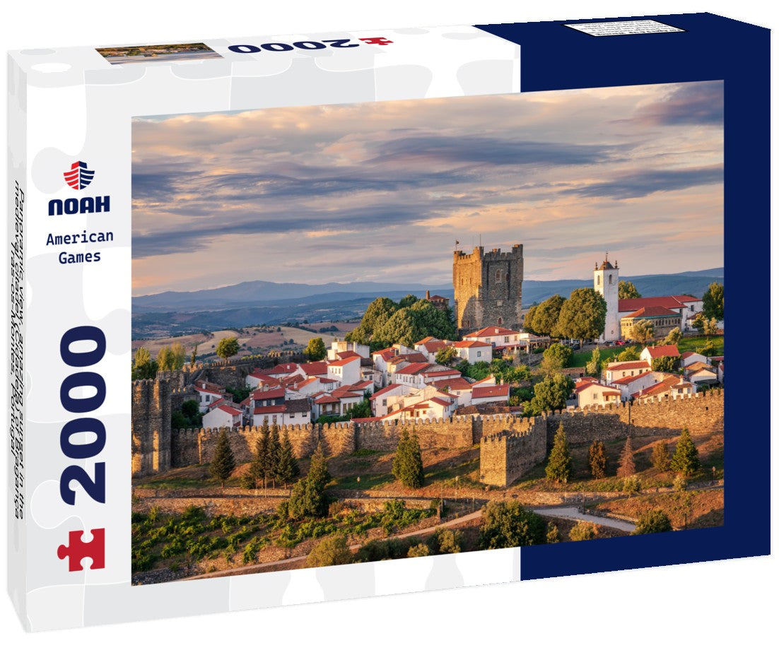 Sunset in the medieval citadel (Cidadela) of Bragança, Trás-os-Montes, Portugal 2000pc Puzzle