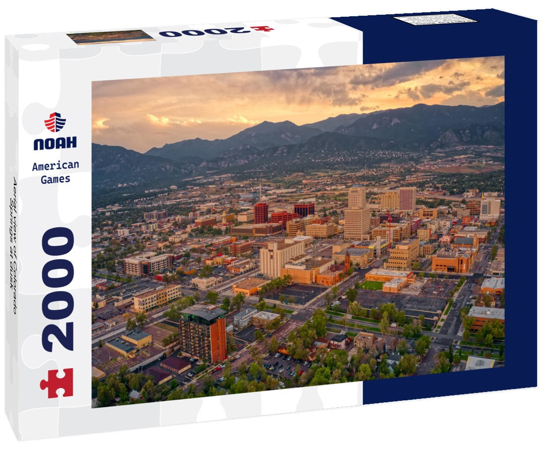 Aerial view of Colorado Springs at dusk 2000pc Puzzle