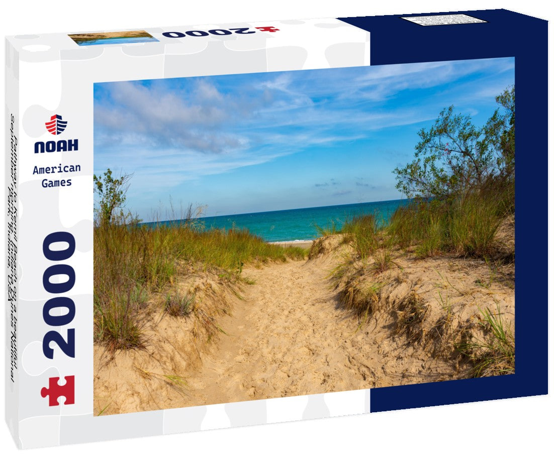 Noah Jigsaw Puzzle Pathway to Kemil Beach on a beautiful September morning. Indiana Dunes National Park, Indiana, USA 2000 pieces
