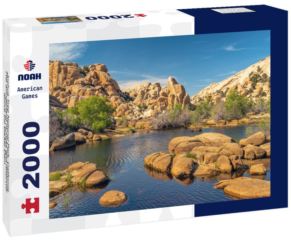 Joshua Tree National Park, California. The wonderland of rocks and reservoir above the Barker Dam 2000pc Puzzle