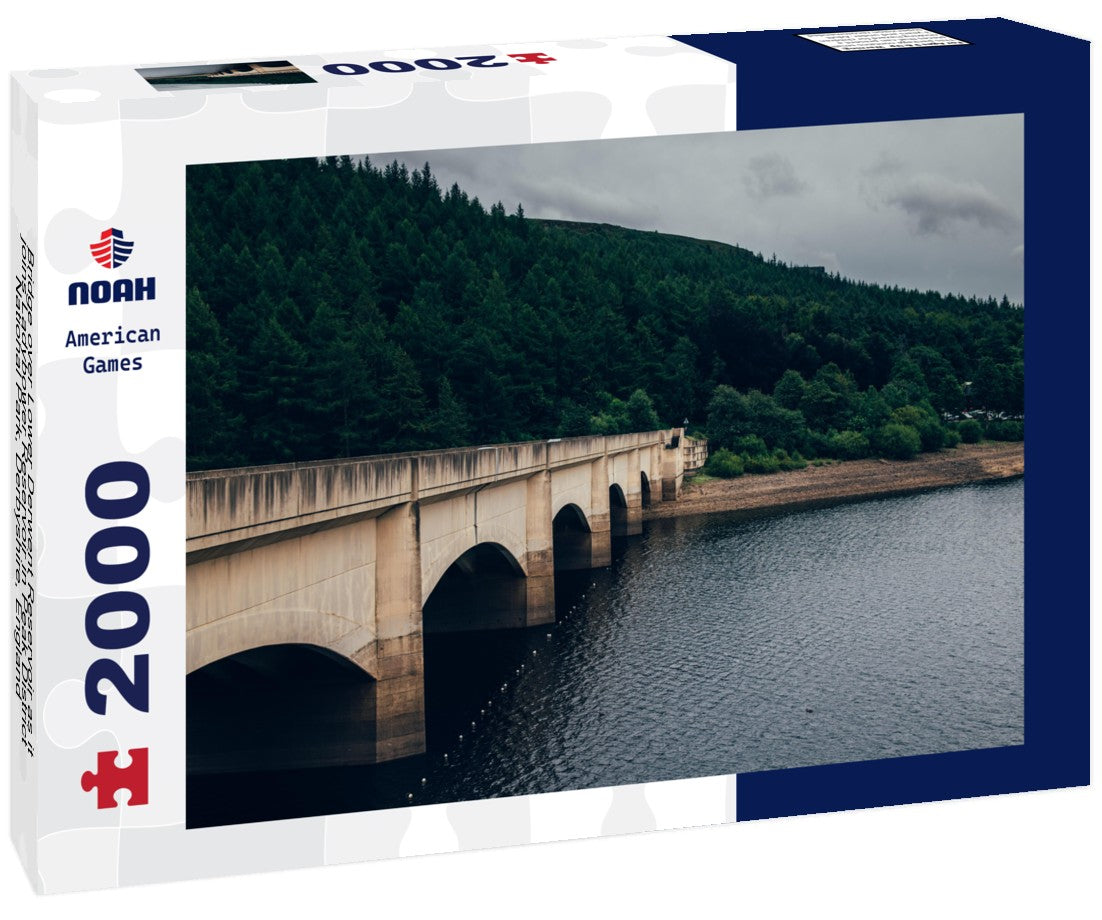Bridge over Lower Derwent Reservoir as it joins Ladybower Reservoir in Peak District National Park, Derbyshire, England, UK 2000pc Puzzle