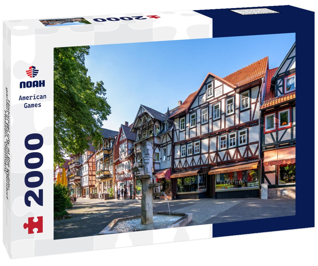 Historical city at the public garden in Bad Sooden Allendorf, Hessen, Germany 2000pc Puzzle