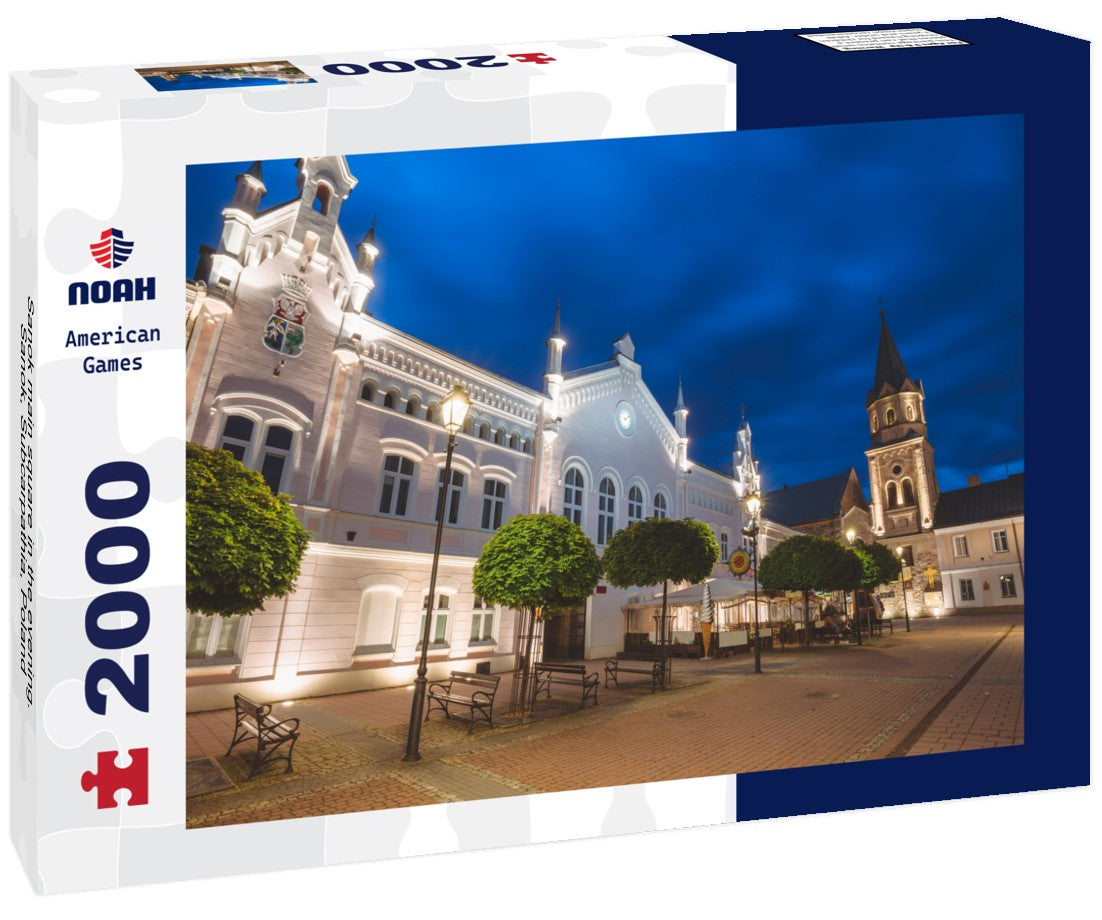 Sanok main square in the evening. Sanok, Subcarpathia, Poland 2000pc Puzzle
