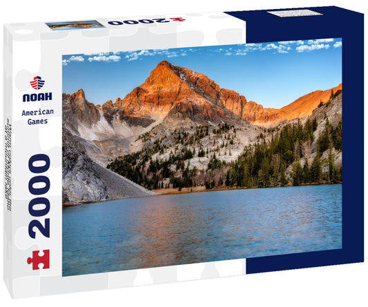 Noah Jigsaw Puzzle Warm colors color the summit of Monte Idaho at a mountain lake 2000 pieces
