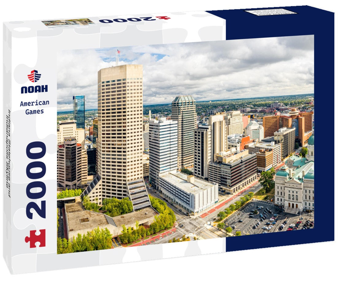 Noah Jigsaw Puzzle Indiana Statehouse and Indianapolis Skyline 2000 pieces