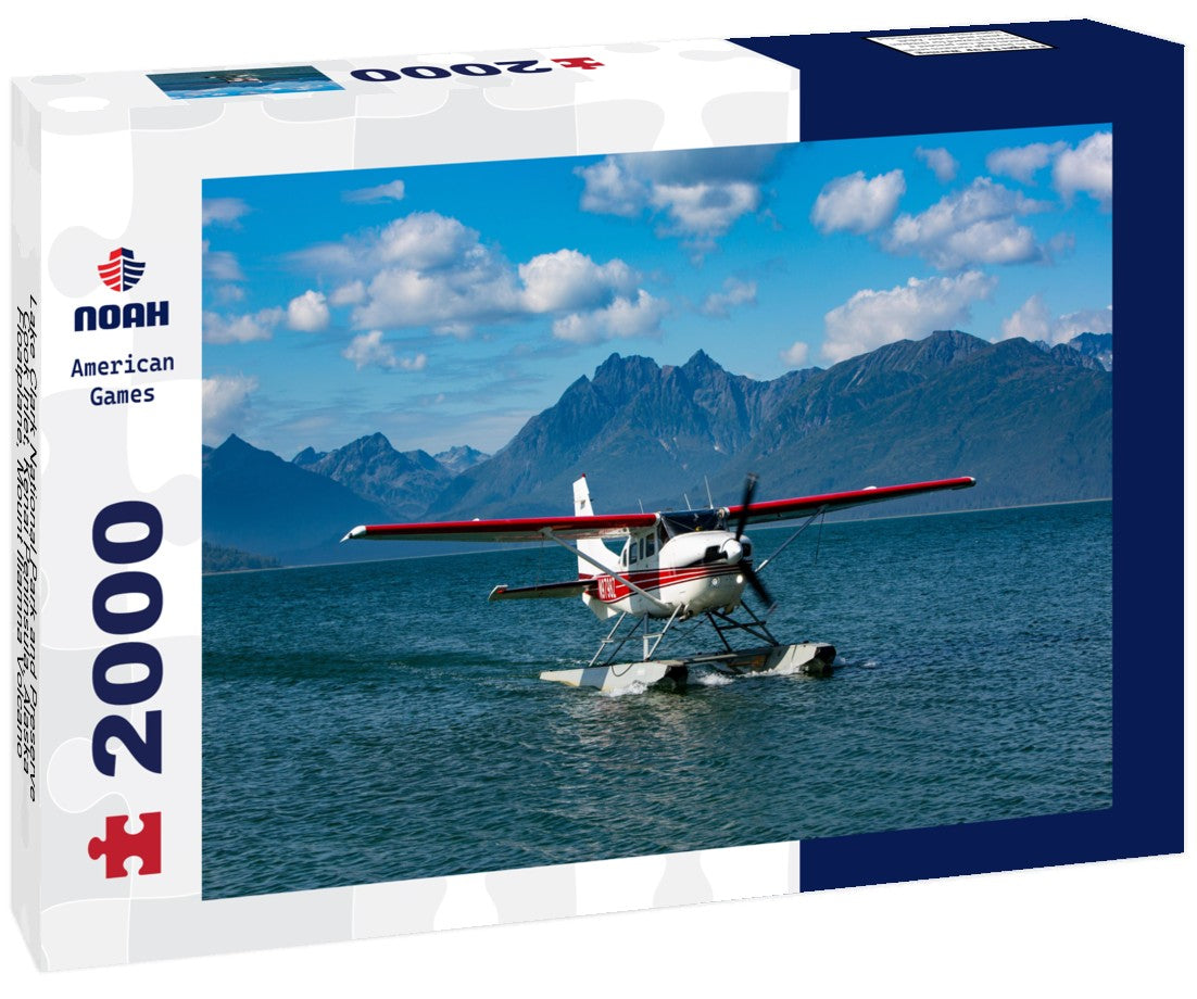Noah Jigsaw Puzzle Lake Clark National Park and Preserve, Cook Inlet, Kenai Peninsula, Alaska, Floatplane, Mount Iliamna Volcano 2000 pieces