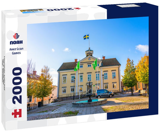 Noah Jigsaw Puzzle Vimmerby town hall on a sunny fall day. Sweden 2000 pieces