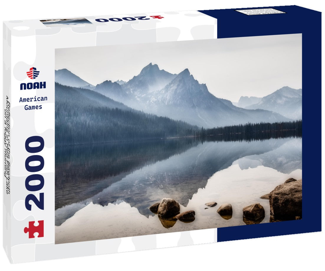 Noah Jigsaw Puzzle Reflection of the Sawtooth Mountains in Red Fish Lake on a foggy morning, Stanley, Idaho 2000 pieces