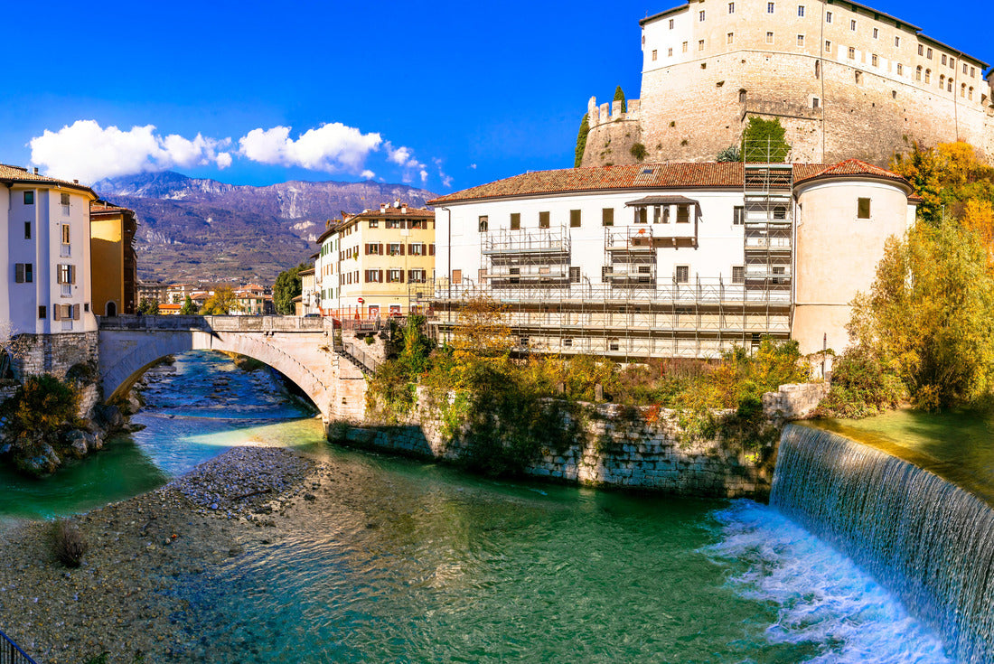 Rovereto - beautiful historic town in the Trentino-Alto Adige region of Italy. View with medieval castle and bridge 2000pc Puzzle