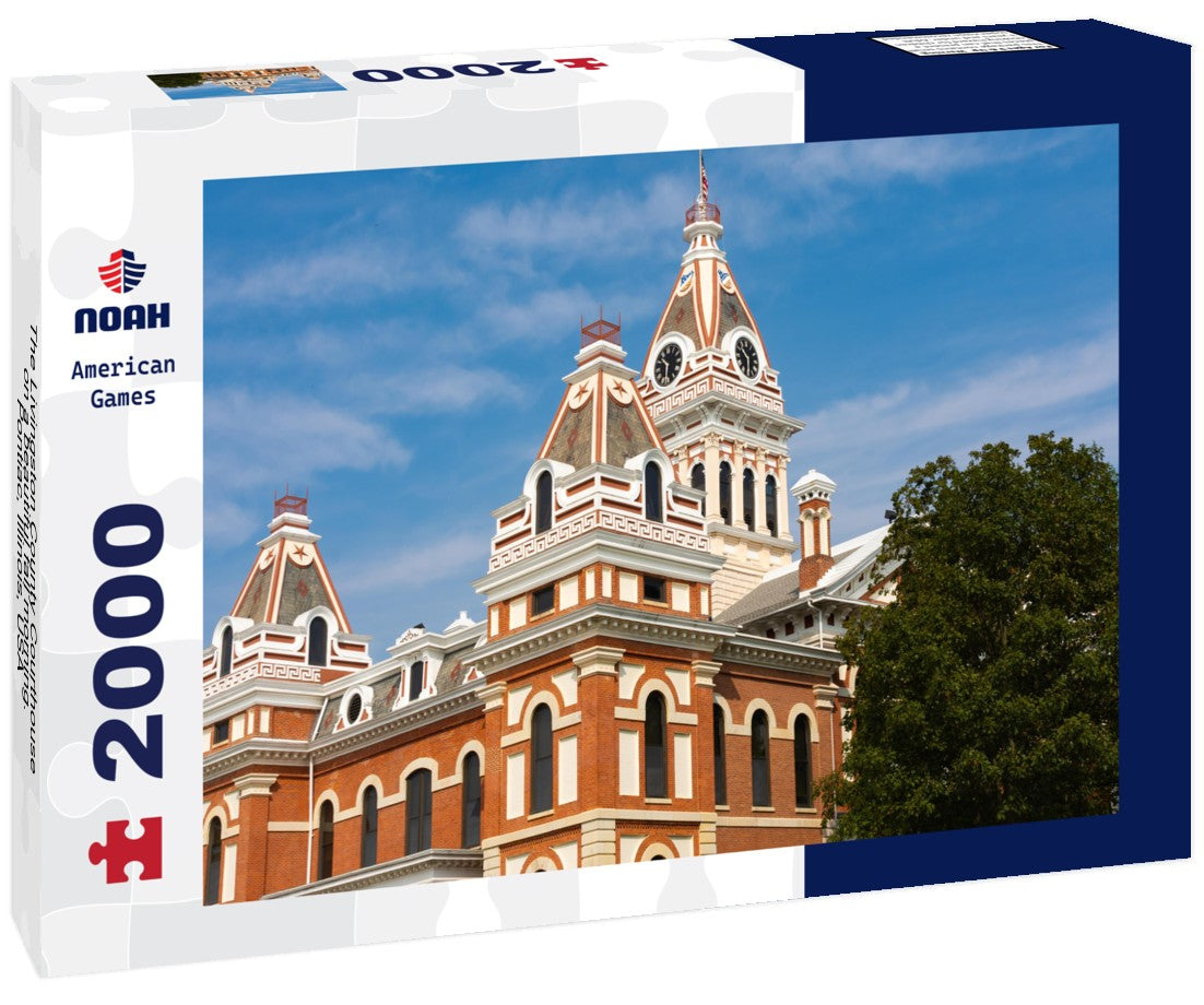The Livingston County Courthouse on a beautiful fall morning. Pontiac, Illinois, USA 2000pc Puzzle