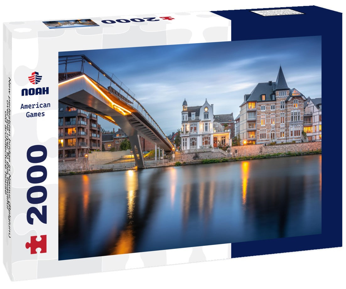 New pedestrian bridge in Namur (Belgium) over the river to this beautiful old architecture house 2000pc Puzzle